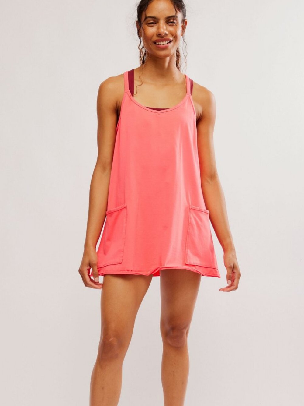 NWT Free People Hot Shot Mini Dress in Electric Sunset